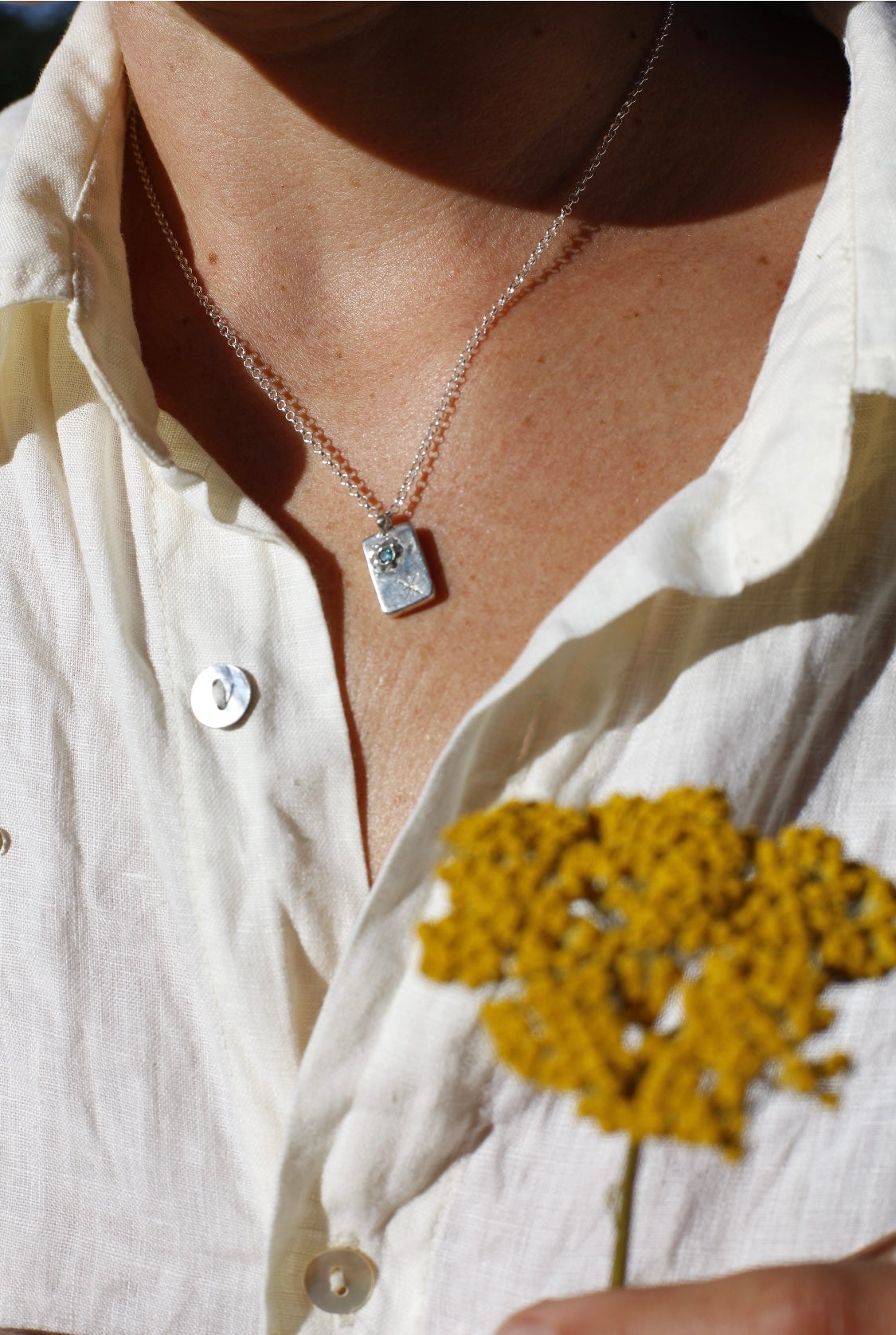 Silver pendant with Tourmaline