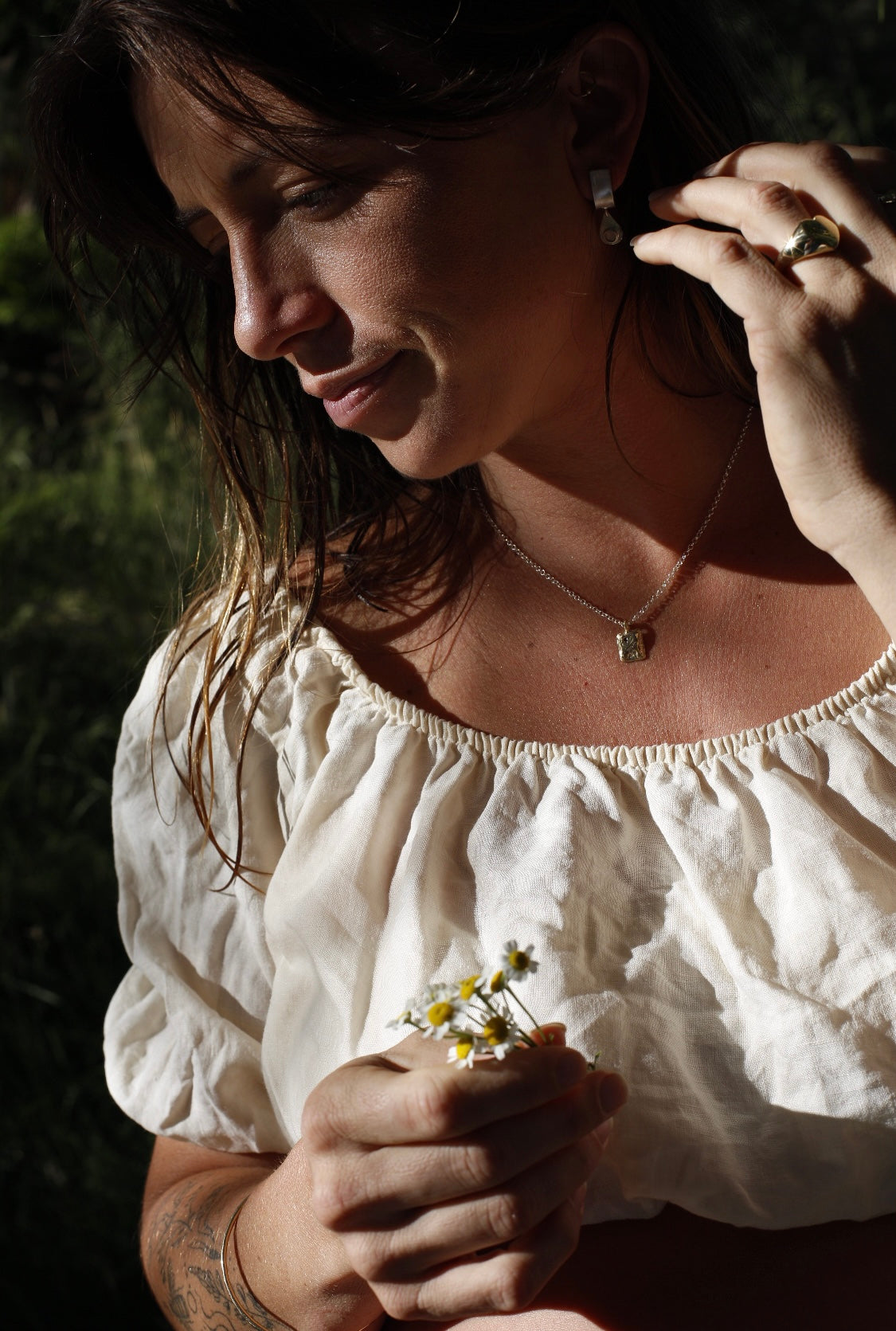 9ct gold pendat with ruby