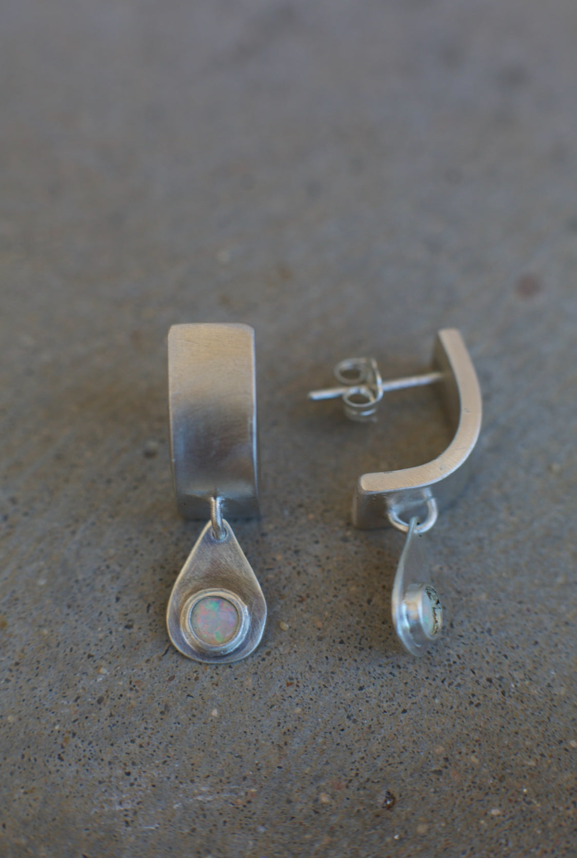 Opal drop earrings