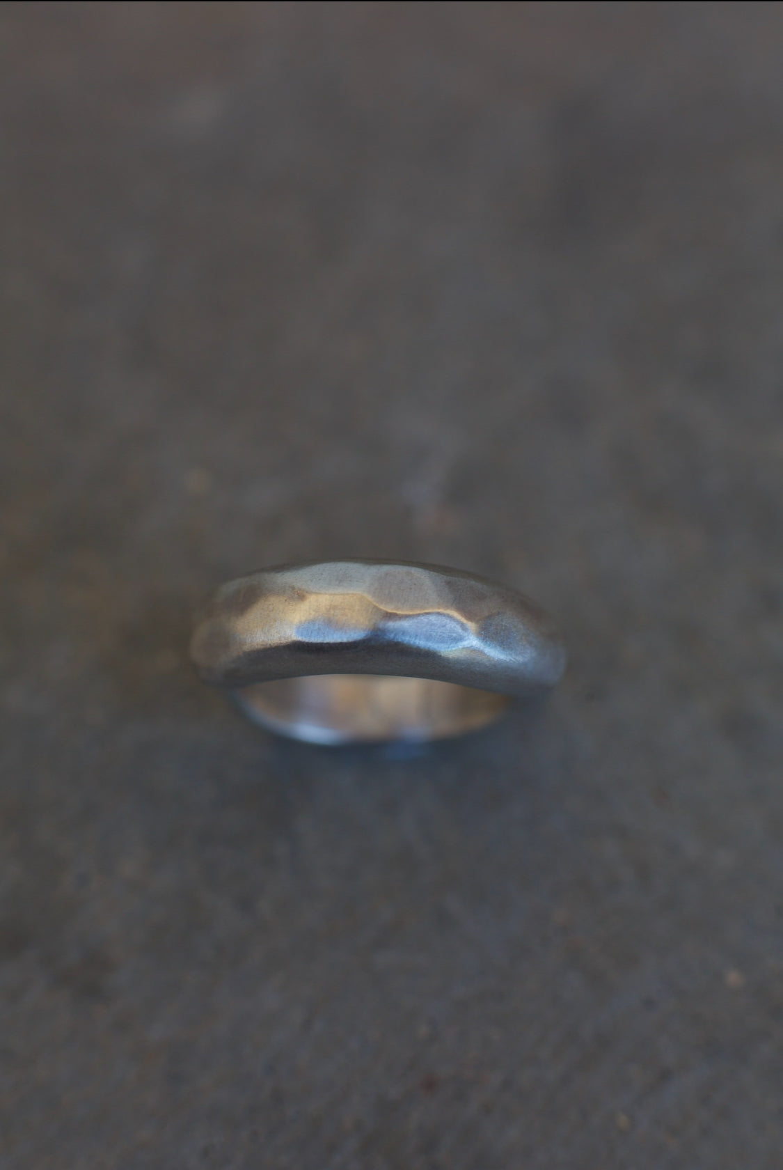 Silver chunky and uneven ring