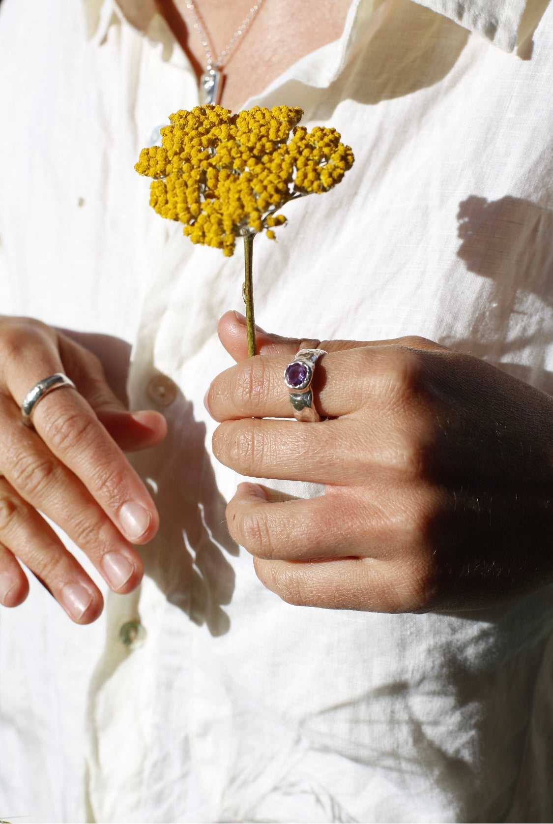 Silver ring with Alexandrite