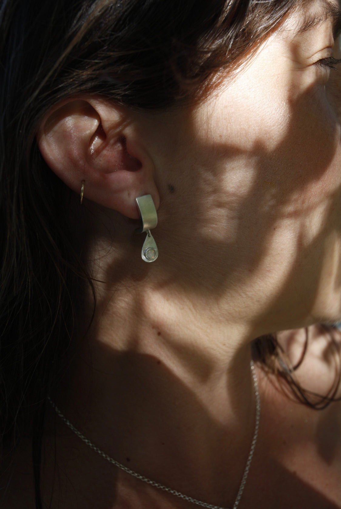 Opal drop earrings