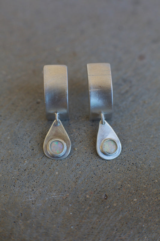 Opal drop earrings