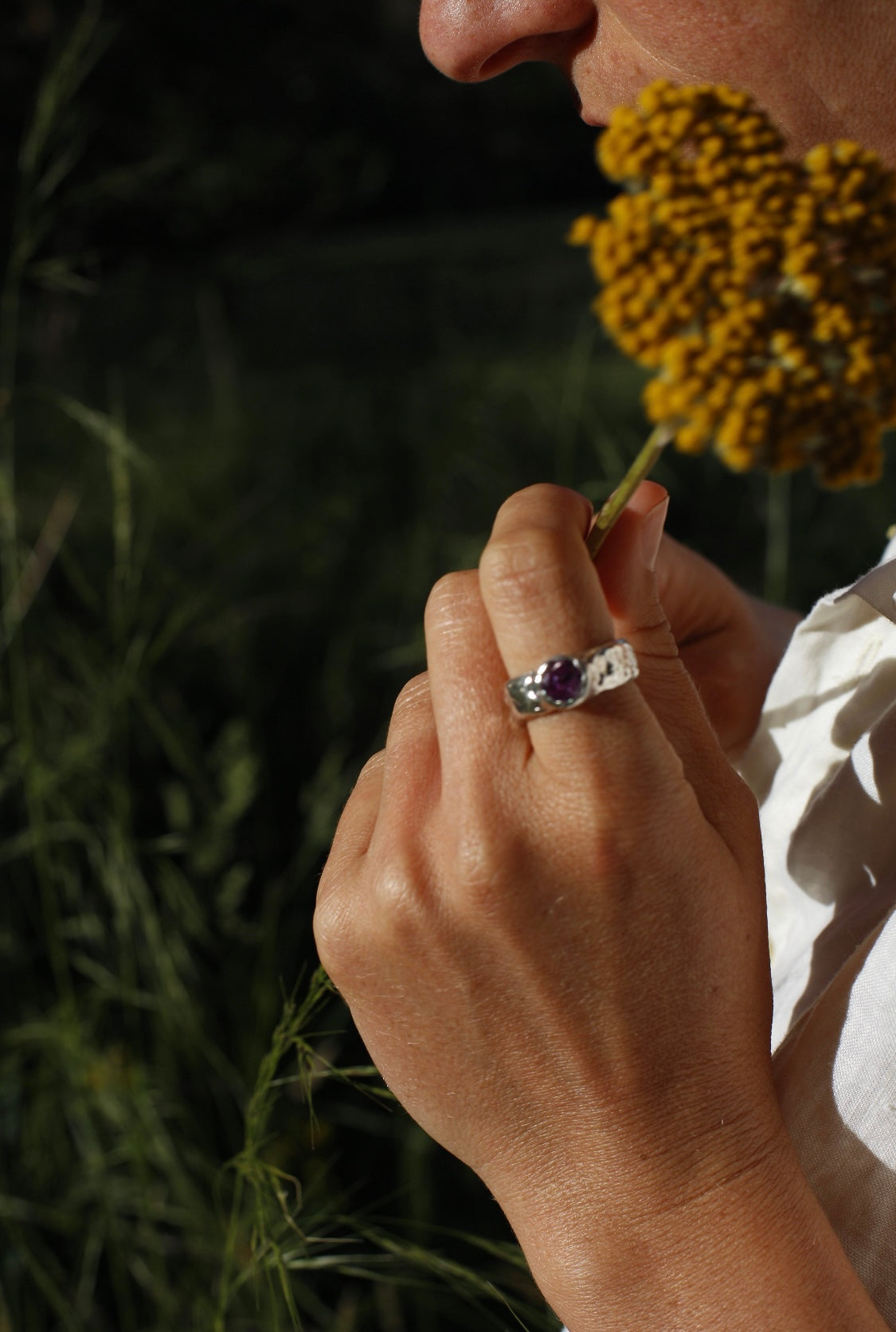 Silver ring with Alexandrite